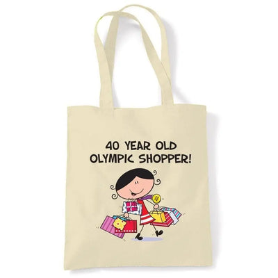 40 Year Old Olympic Shopper 40th Birthday Tote Bag