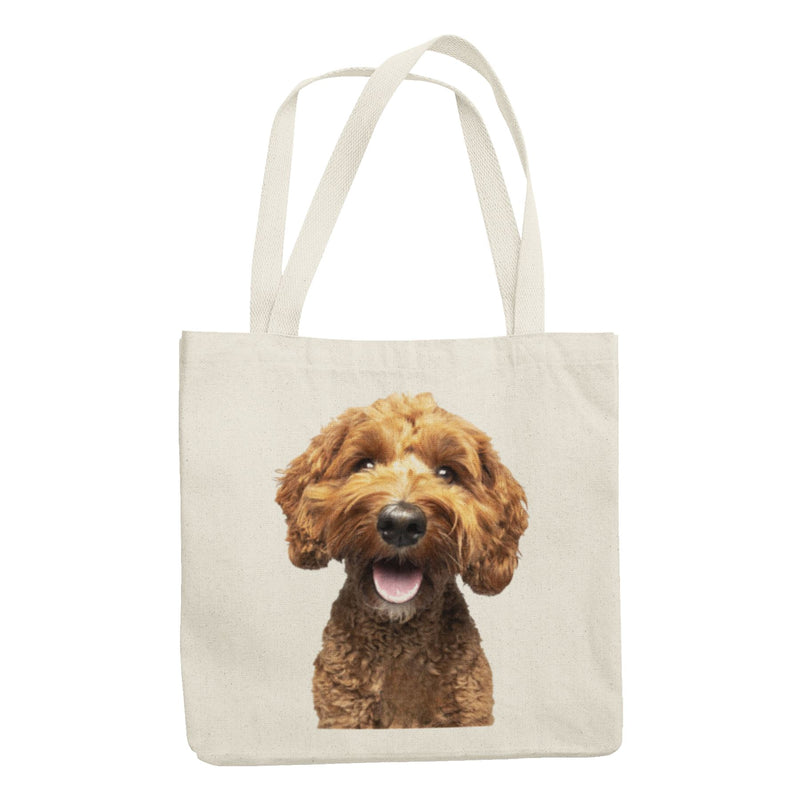 Cute Cockapoo Tote Bag - Re-usable Shopping Bag For Dog Lover - Cockerpoo