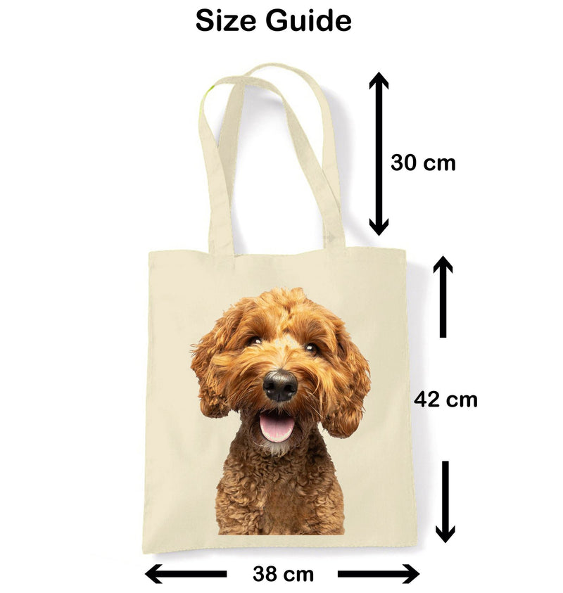 Cute Cockapoo Tote Bag - Re-usable Shopping Bag For Dog Lover - Cockerpoo