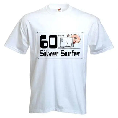 60 Year Old Silver Surfer 60th Birthday Men's T-Shirt