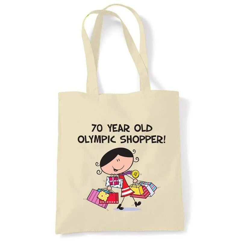 70 Year Old Olympic Shopper 70th Birthday Tote Bag