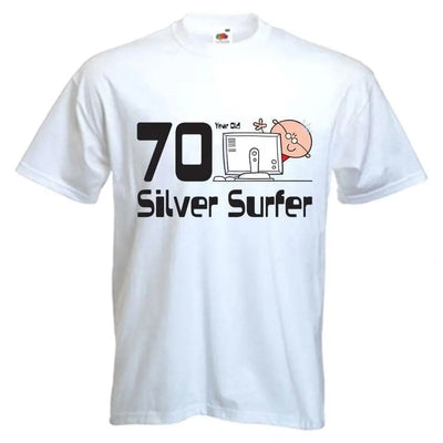70 Year Old Silver Surfer 70th Birthday Men's T-Shirt