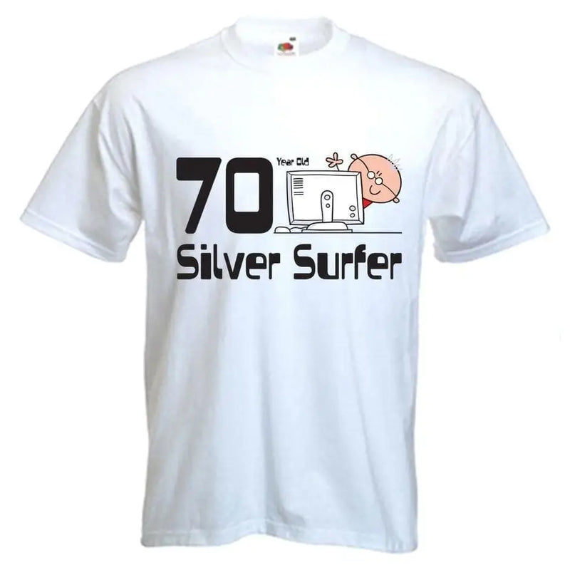 70 Year Old Silver Surfer 70th Birthday Men&