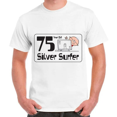 75 Year Old Silver Surfer 75th Birthday Men's T-Shirt