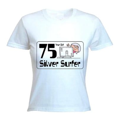 75 Year Old Silver Surfer 75th Birthday Women's T-Shirt