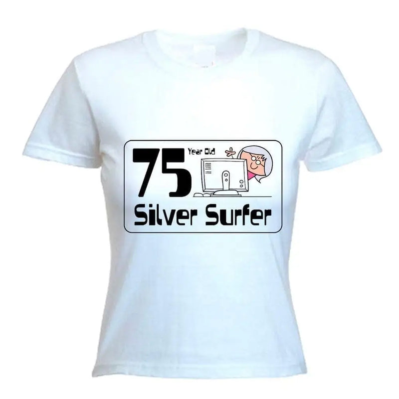 75 Year Old Silver Surfer 75th Birthday Women&
