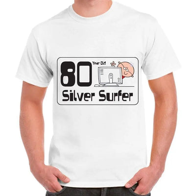 80 Year Old Silver Surfer 80th Birthday Men's T-Shirt