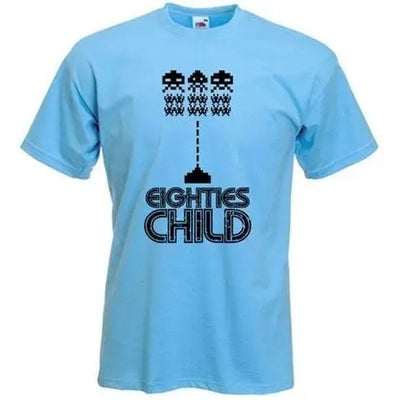 80s Child Fancy Dress T-Shirt L / Light Blue