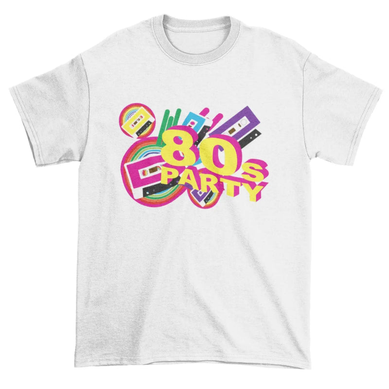 80s Party Fancy Dress T-Shirt XL