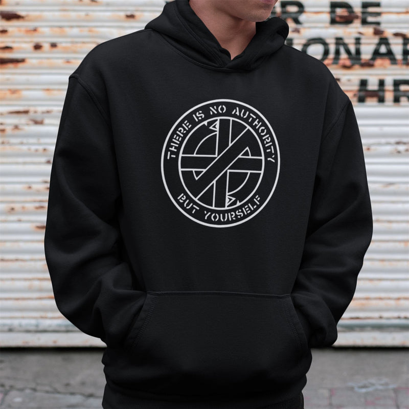 Crass No Authority But Yourself Hoodie -  Hardcore Punk Anarchist