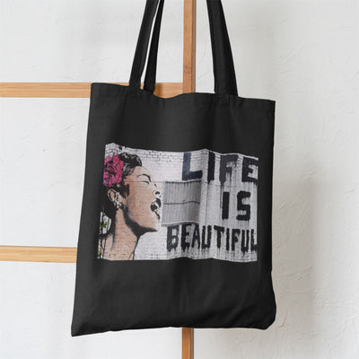 Banksy Life is Beautiful Tote Bag