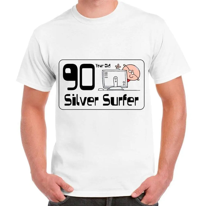 90 Year Old Silver Surfer 90th Birthday Men&