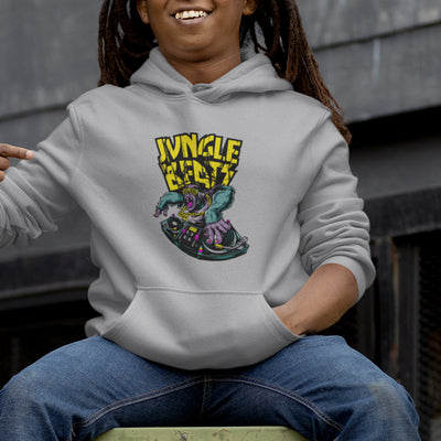 Jungle Beats Junglist DJ Men's Pouch Pocket Hoodie Hooded Sweatshirt