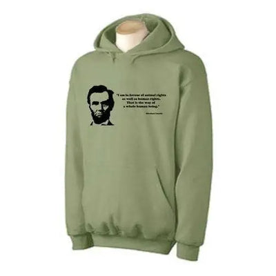 Abraham Lincoln Quote Hoodie L / Khaki