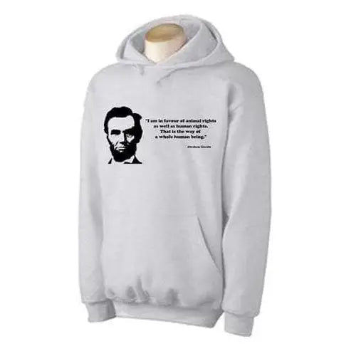 Abraham Lincoln Quote Hoodie L / Light Grey