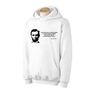 Abraham Lincoln Quote Hoodie L / White