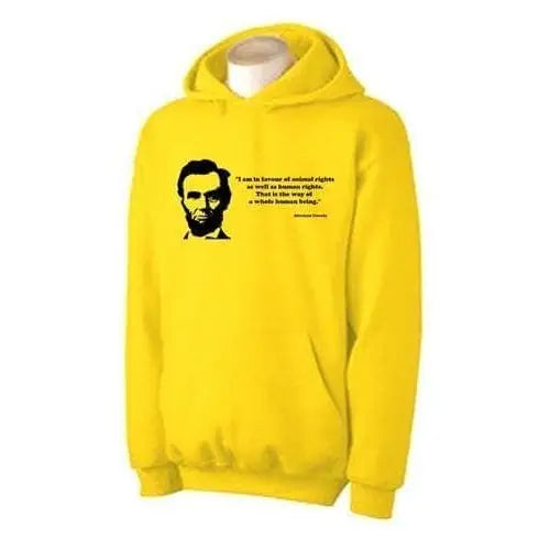 Abraham Lincoln Quote Hoodie L / Yellow