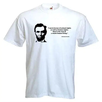 Abraham Lincoln Quote Men's Vegetarian T-Shirt L / White