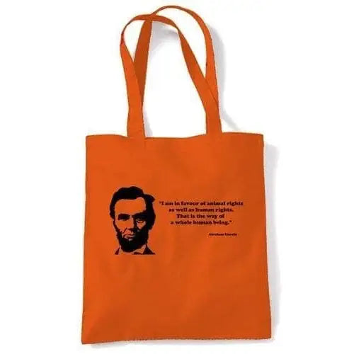 Abraham Lincoln Quote Shopping Bag Orange