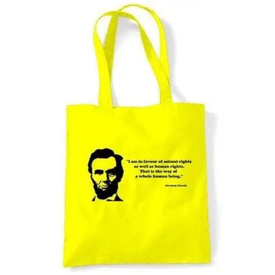 Abraham Lincoln Quote Shopping Bag Yellow