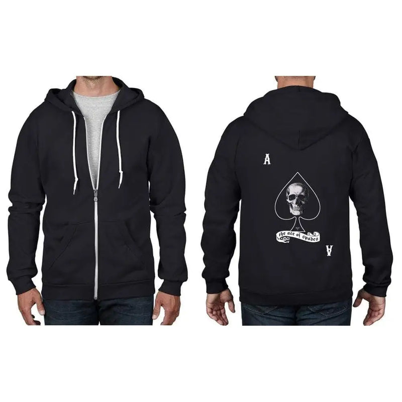 Ace Of Spades Skull Full Zip Hoodie