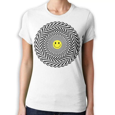 Acid Trip Smiley Face Women's T-Shirt L