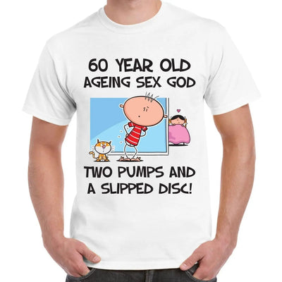 Ageing Sex God 60th Birthday Present Men's T-Shirt XXL