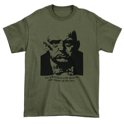 Aleister Crowley Do What Thou Wilt T-Shirt - S / Khaki -