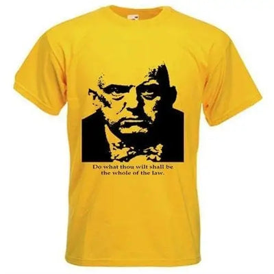 Aleister Crowley Do What Thou Wilt T-Shirt S / Yellow