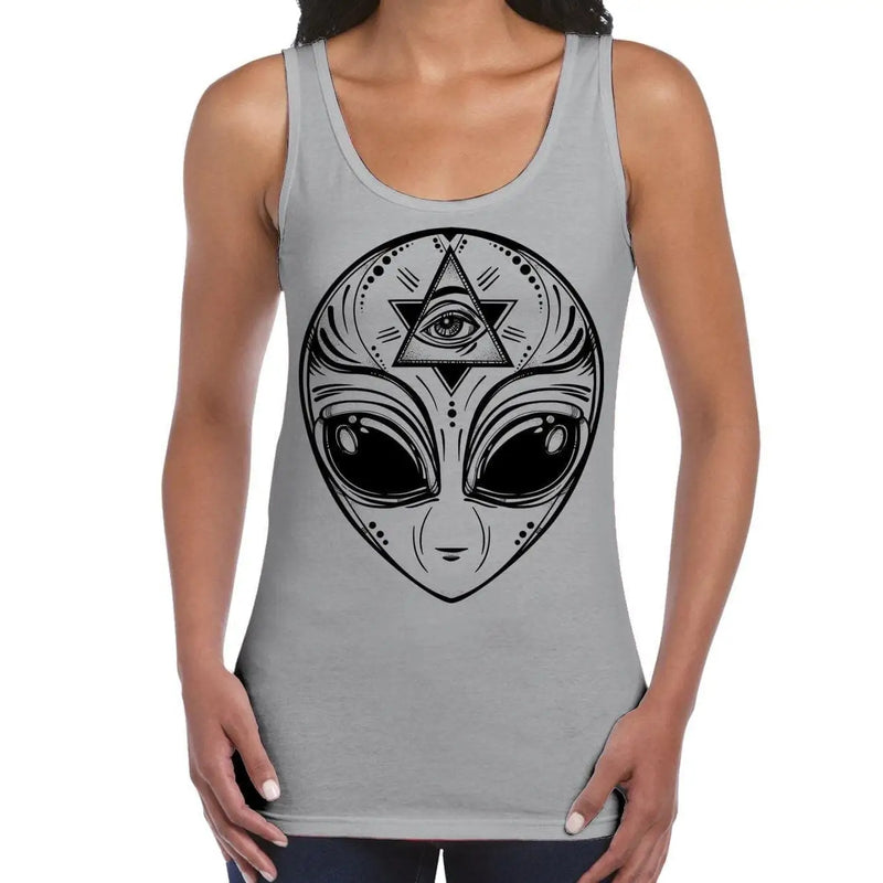 Alien Face Area 51 UFO Large Print Women&