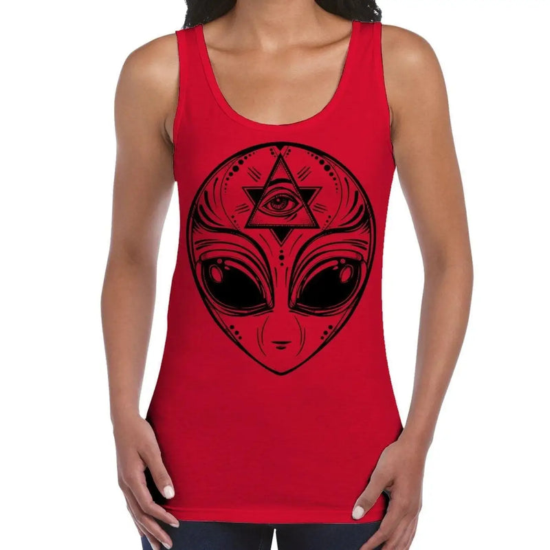 Alien Face Area 51 UFO Large Print Women&