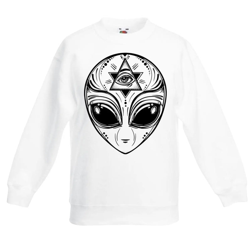Alien Face UFO Area 51 Large Print Hipster Children&