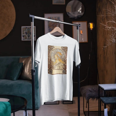 Alphonse Mucha The Zodiac Art Nouveau Large Print Men's T-Shirt