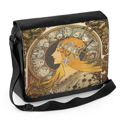 Alphonse Mucha Zodiac Laptop Messenger Bag