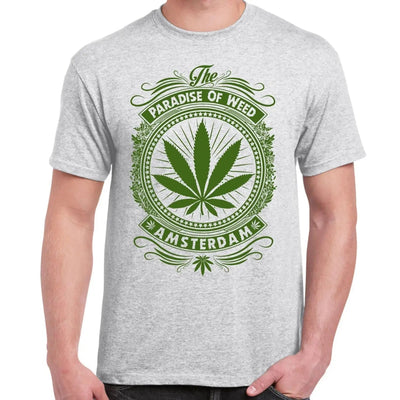 Amsterdam Paradise Of Weed Cannabis Men's T-Shirt S / Light Grey