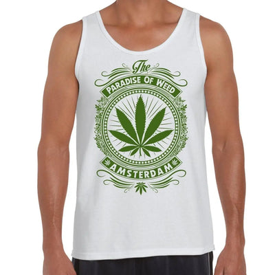 Amsterdam Paradise Of Weed Men's Tank Vest Top XXL / White