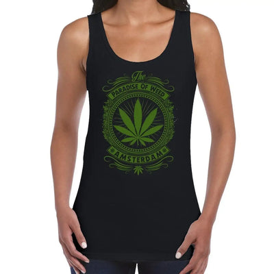 Amsterdam Paradise Of Weed Women's Tank Vest Top XL / Black