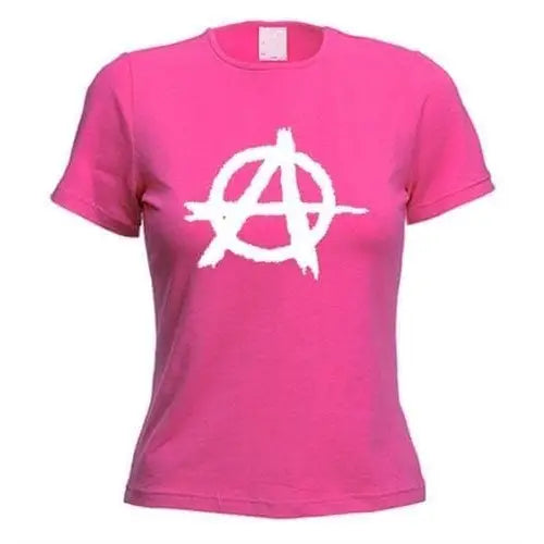 Anarchy Symbol Ladies T-Shirt S / Dark Pink