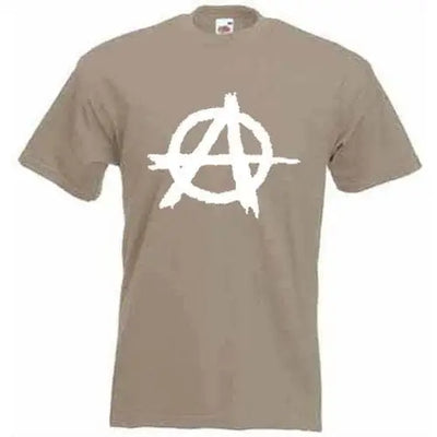 Anarchy Symbol Men's T-Shirt XL / Khaki