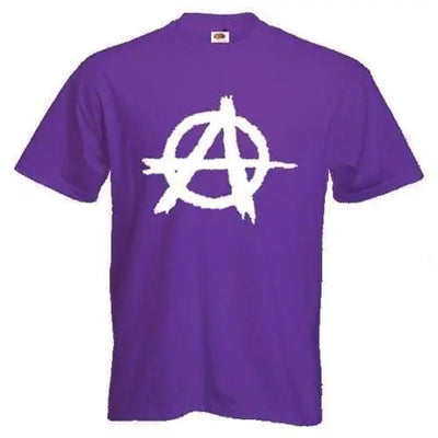 Anarchy Symbol Men's T-Shirt XL / Purple