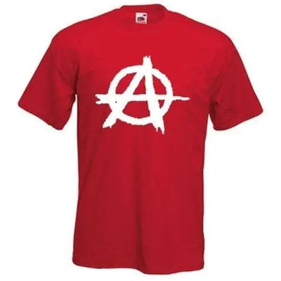 Anarchy Symbol Men's T-Shirt XL / Red