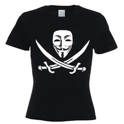 Anonymous Skull & Crossbones Ladies T-Shirt
