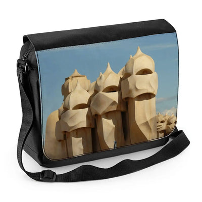 Anton Gaudi Casa Mila Chimneys Barcelona Laptop Messenger Bag