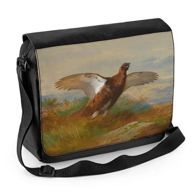 Archibald Thorburn Red Grouse In Flight Laptop Messenger Bag