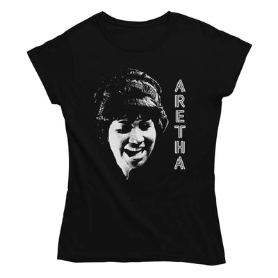 Aretha Franklin Ladies T-Shirt - S / Black - Womens T-Shirt