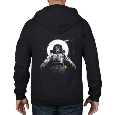 Astronaut Monkey Chimpanzee Full Zip Hoodie S