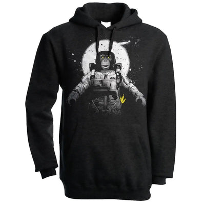 Astronaut Monkey Chimpanzee Men's Pouch Pocket Hoodie Hooded Sweatshirt XXL