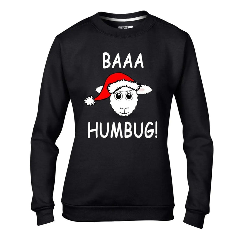 Baaa Humbug Sheep with Santa Hat Christmas Funny Women&