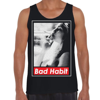 Bad Habit Smoking Girl Men's Tank Vest Top M / Black