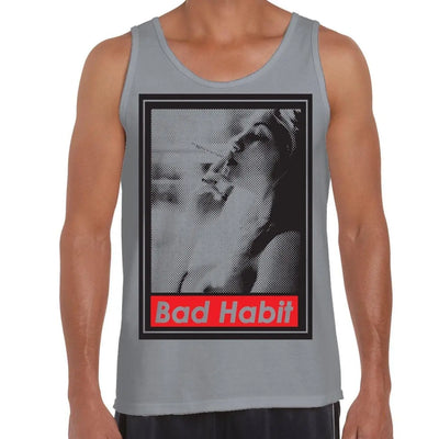 Bad Habit Smoking Girl Men's Tank Vest Top M / Light Grey